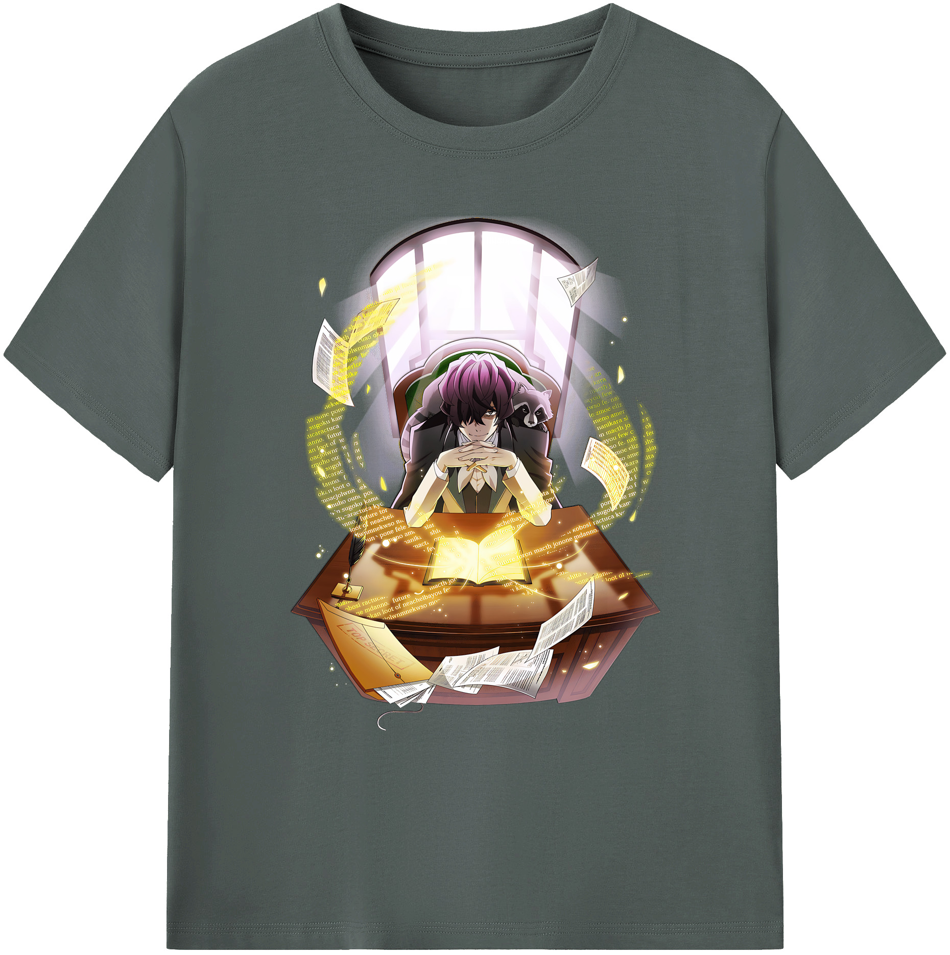 （画像用） 文豪ストレイドッグス Bungo Stray Dogs 綿100％ メンズ半袖Tシャツ｜肌触りやわらか＆通気性